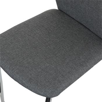 Esszimmerstuhl APOLLO, Set mit 4 Stühlen Stoff in grau
