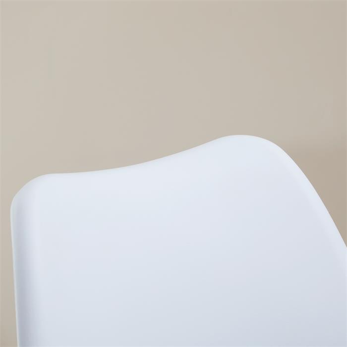 Esszimmerstuhl ROUEN im 4er-Set mit Sitzkissen, Kunststoff schwarz/weiß