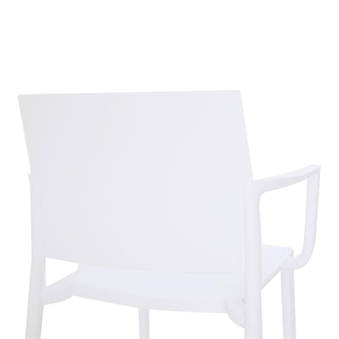 Gartenstuhl TERRA im 4er-Set, stapelbar, aus Kunststoff in weiß