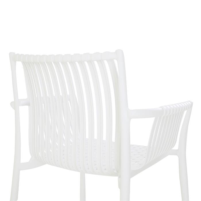 Gartenstuhl OLEA 4er Set, aus Kunststoff in weiß
