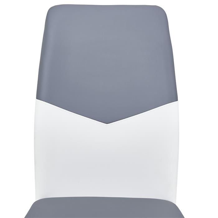 Schwingstuhl LEONA im 4er Set in weiß/grau