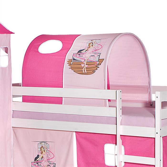 Tunnel BALLERINA für Spielbett in pink/rosa