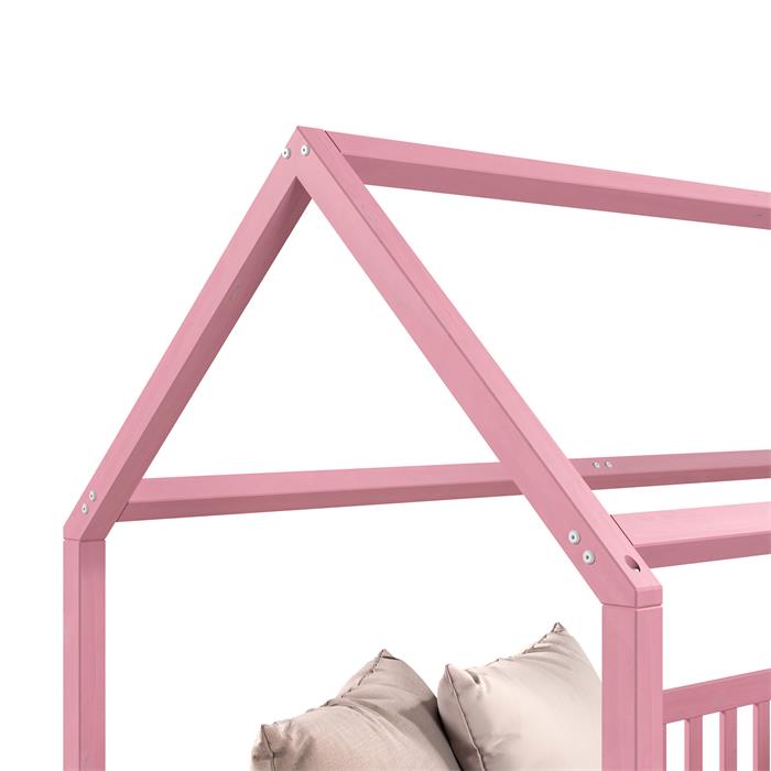 Hausbett NINA in 90 x 200 aus Kiefer in rosa