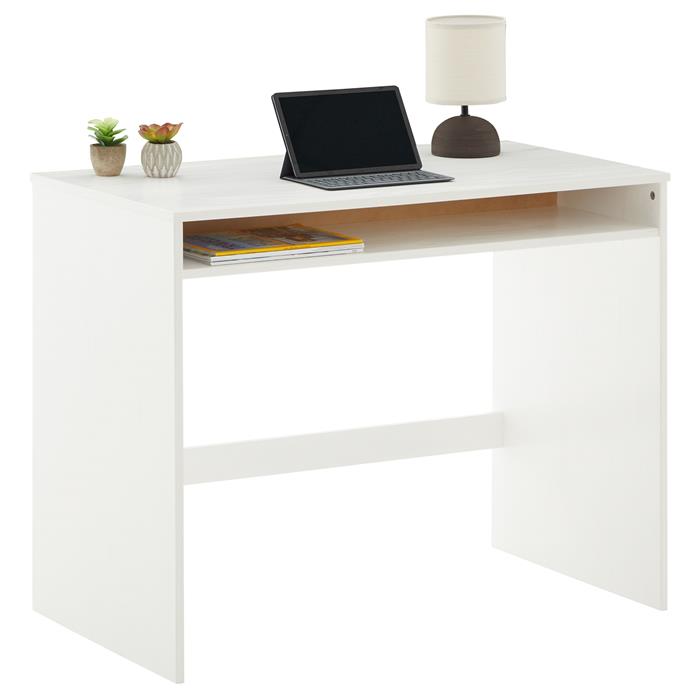 Schreibtisch ALICE mit Ablagefach in weiß