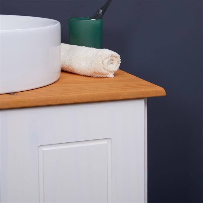 Waschbeckenunterschrank COLMAR mit 2 Fächer weiß/braun