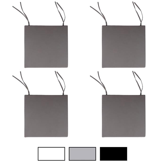 Sitzkissen AMATA im 4er Set quadratisch in weiß